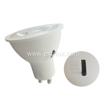 LED GU10 4-segment dial spotlight 7W 3CCT